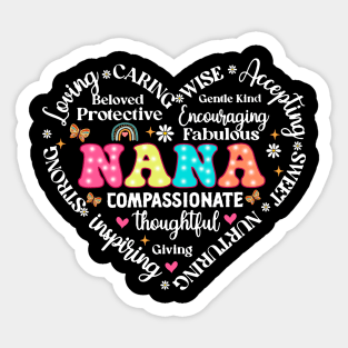 Retro Nana Grandma, Nana, Blessed Nana, Nana Life, Mother's Day Sticker